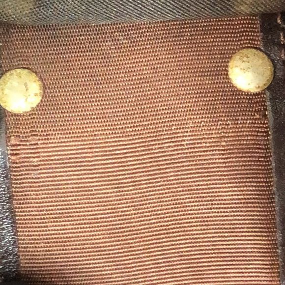 FENDI Zucca Tan Navy Canvas and Brown Leather Trim Snap Close Trifold Key Case - Picture 10 of 17